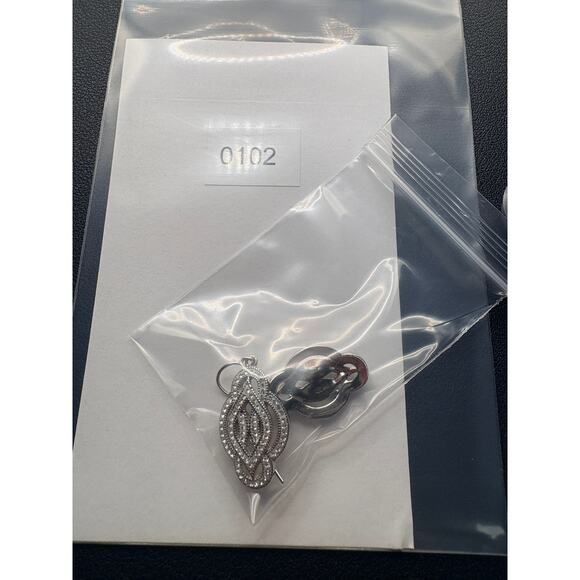 Sterling Silver CZ Fancy Flower Dangle Earrings 6.9g - Picture 15 of 15